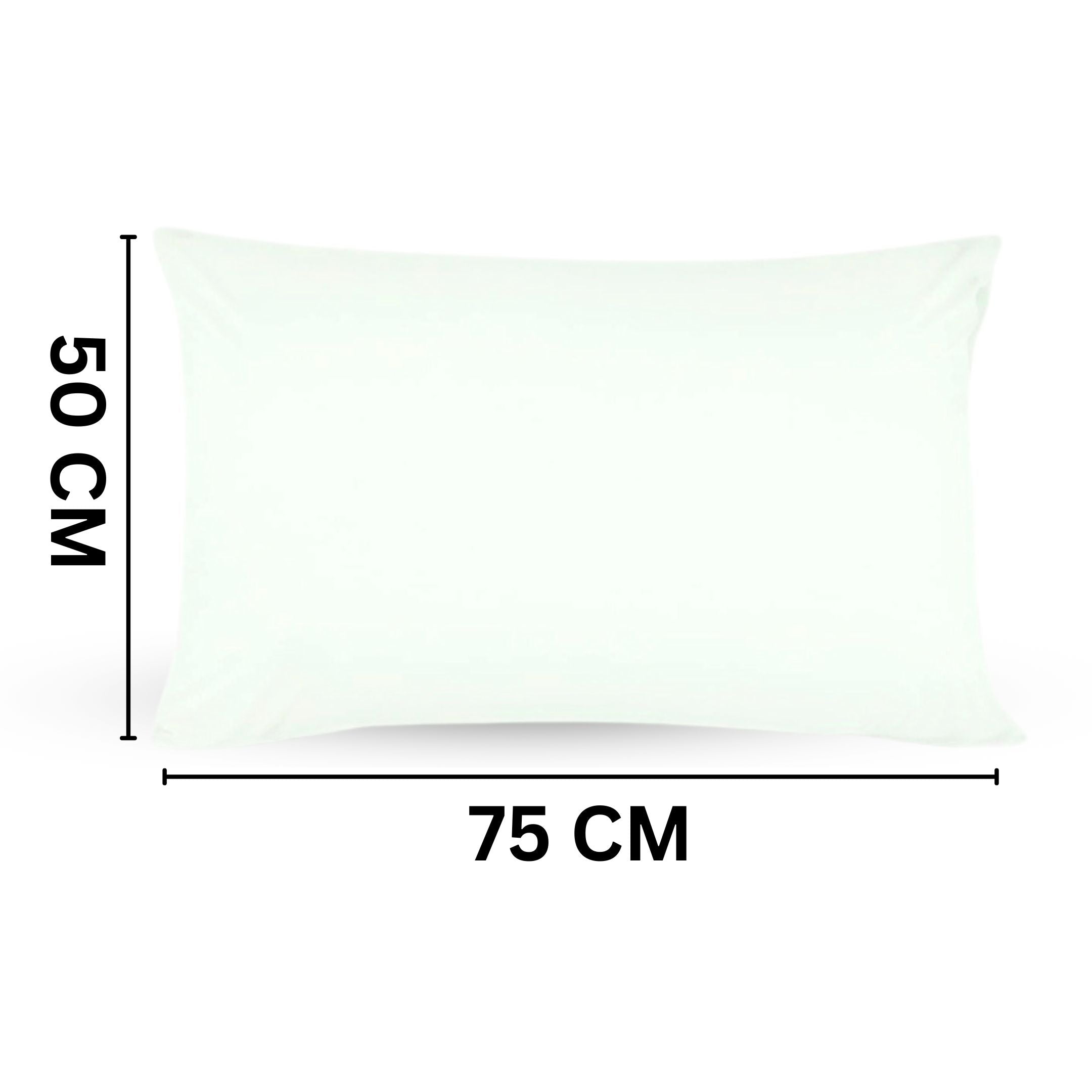 Pillow Cases 4 Pack -200 Thread Count 100% Cotton Pillowcases Hotel Quality with Envelope Closure -White -Standard Size 50x75 cm