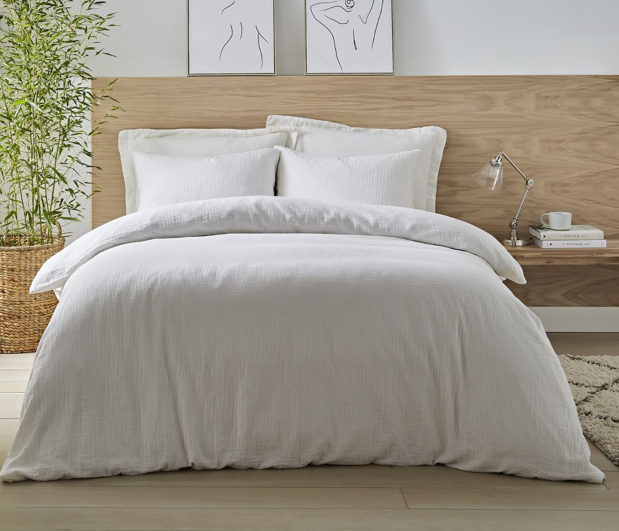 Pair of Muslin Pillow Covers 200 Thread Count 100% Cotton 2 Layers Extra Absorbent, Comfy and Soft 2 Pack Luxury Pillowcases (75 x 50 CM)